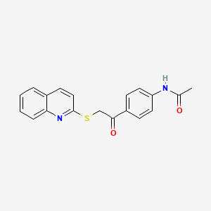 molecular formula C19H16N2O2S B5867251 N-[4-(2-quinolin-2-ylsulfanylacetyl)phenyl]acetamide 