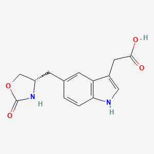 molecular formula C14H14N2O4 B586736 3-Des(dimethylaminoethyl)-3-acetic acid zolmitriptan CAS No. 251451-31-7