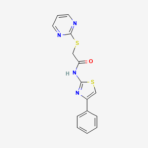 molecular formula C15H12N4OS2 B5867363 N-(4-phenyl-1,3-thiazol-2-yl)-2-(pyrimidin-2-ylsulfanyl)acetamide 