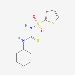 molecular formula C11H16N2O2S3 B5867377 N-(cyclohexylcarbamothioyl)thiophene-2-sulfonamide 