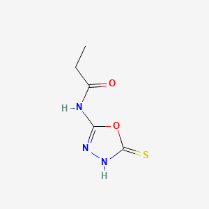 molecular formula C5H7N3O2S B586740 N-(5-Thioxo-4,5-dihydro-1,3,4-oxadiazol-2-yl)propionamide CAS No. 158602-95-0