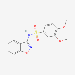 molecular formula C15H14N2O5S B5867425 N-(1,2-BENZOXAZOL-3-YL)-3,4-DIMETHOXYBENZENE-1-SULFONAMIDE 