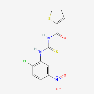 molecular formula C12H8ClN3O3S2 B5867441 N-[(2-chloro-5-nitrophenyl)carbamothioyl]thiophene-2-carboxamide 
