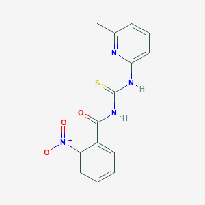 molecular formula C14H12N4O3S B5867448 N-[(6-methylpyridin-2-yl)carbamothioyl]-2-nitrobenzamide 