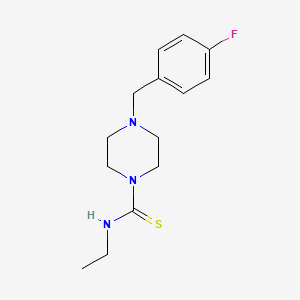 molecular formula C14H20FN3S B5867510 N-ETHYL-4-(4-FLUOROBENZYL)TETRAHYDRO-1(2H)-PYRAZINECARBOTHIOAMIDE 