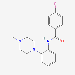molecular formula C18H20FN3O B5867541 4-fluoro-N-[2-(4-methylpiperazin-1-yl)phenyl]benzamide 
