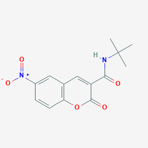 molecular formula C14H14N2O5 B5867682 N-tert-butyl-6-nitro-2-oxochromene-3-carboxamide 