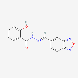 molecular formula C14H10N4O3 B5867737 N'-[(E)-2,1,3-BENZOXADIAZOL-5-YLMETHYLENE]-2-HYDROXYBENZOHYDRAZIDE 