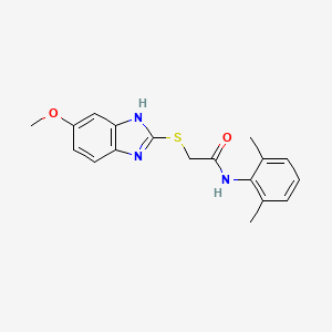 molecular formula C18H19N3O2S B5867820 N-(2,6-dimethylphenyl)-2-[(5-methoxy-1H-1,3-benzodiazol-2-yl)sulfanyl]acetamide 