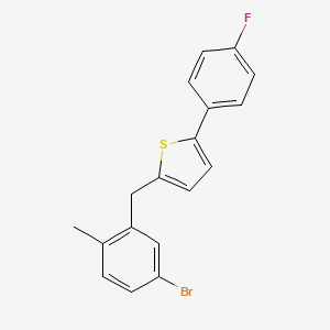 molecular formula C18H14BrFS B586799 2-(5-Bromo-2-methylbenzyl)-5-(4-fluorophenyl)thiophene CAS No. 1030825-20-7