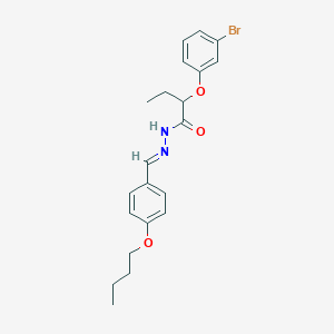 molecular formula C21H25BrN2O3 B5868060 2-(3-bromophenoxy)-N-[(E)-(4-butoxyphenyl)methylideneamino]butanamide 