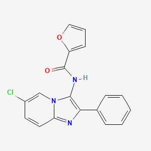 molecular formula C18H12ClN3O2 B5868063 N-(6-chloro-2-phenylimidazo[1,2-a]pyridin-3-yl)furan-2-carboxamide CAS No. 372506-48-4
