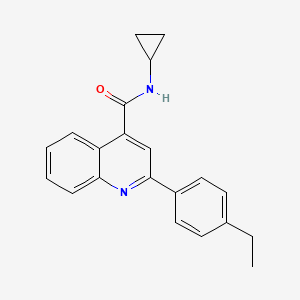 molecular formula C21H20N2O B5868066 N-cyclopropyl-2-(4-ethylphenyl)quinoline-4-carboxamide 