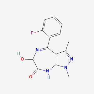 molecular formula C14H13FN4O2 B586807 8-Demethyl-6-hydroxy Zolazepam CAS No. 55199-56-9