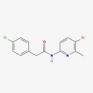 molecular formula C14H12BrClN2O B5868133 N-(5-bromo-6-methylpyridin-2-yl)-2-(4-chlorophenyl)acetamide 