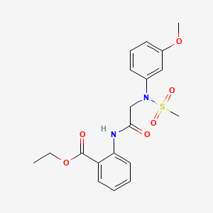 molecular formula C19H22N2O6S B5868181 ethyl 2-[[2-(3-methoxy-N-methylsulfonylanilino)acetyl]amino]benzoate 