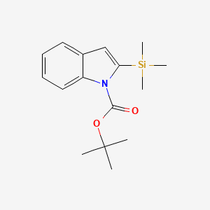 molecular formula C16H23NO2Si B586822 1-Boc-2-trimethylsilanyl-indole CAS No. 146337-49-7