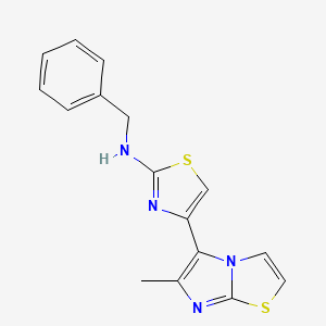 molecular formula C16H14N4S2 B5868240 N-BENZYL-4-{6-METHYLIMIDAZO[2,1-B][1,3]THIAZOL-5-YL}-1,3-THIAZOL-2-AMINE 