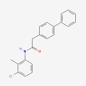 molecular formula C21H18ClNO B5868556 N-(3-chloro-2-methylphenyl)-2-(4-phenylphenyl)acetamide 