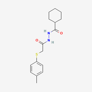 N'-{2-[(4-methylphenyl)thio]acetyl}cyclohexanecarbohydrazide