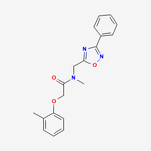 N-methyl-2-(2-methylphenoxy)-N-[(3-phenyl-1,2,4-oxadiazol-5-yl)methyl]acetamide