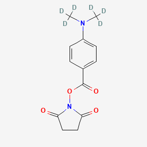 molecular formula C13H14N2O4 B586883 DMABA-d6 NHS ester CAS No. 1175002-04-6