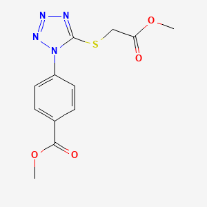 molecular formula C12H12N4O4S B5868986 METHYL 4-{5-[(2-METHOXY-2-OXOETHYL)SULFANYL]-1H-1,2,3,4-TETRAZOL-1-YL}BENZOATE 