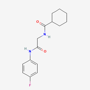 molecular formula C15H19FN2O2 B5869022 N-{2-[(4-fluorophenyl)amino]-2-oxoethyl}cyclohexanecarboxamide 