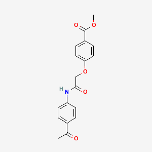 molecular formula C18H17NO5 B5869113 Methyl 4-[2-(4-acetylanilino)-2-oxoethoxy]benzoate 