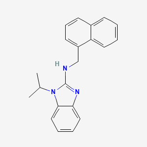molecular formula C21H21N3 B5869130 N-(naphthalen-1-ylmethyl)-1-propan-2-ylbenzimidazol-2-amine 
