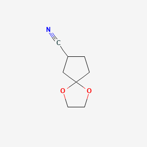 molecular formula C8H11NO2 B586921 1,4-Dioxaspiro[4.4]nonane-7-carbonitrile CAS No. 159329-38-1