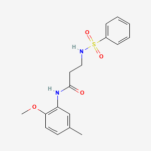 molecular formula C17H20N2O4S B5869266 N-(2-METHOXY-5-METHYLPHENYL)-3-[(PHENYLSULFONYL)AMINO]PROPANAMIDE 