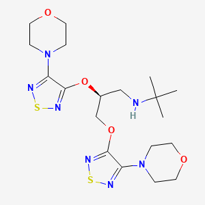 3-((1,1-Dimethylethyl)amino)-2-((4-(morpholin-4-yl)-1,2,5-thiadiazol-3-yl)oxy)propan-1-ol, (2S)-