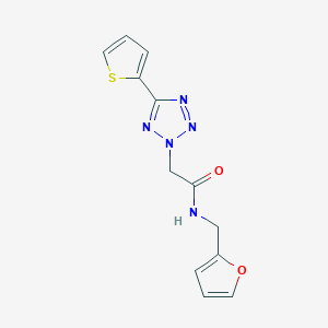 molecular formula C12H11N5O2S B5869376 N-(furan-2-ylmethyl)-2-(5-thiophen-2-yltetrazol-2-yl)acetamide 