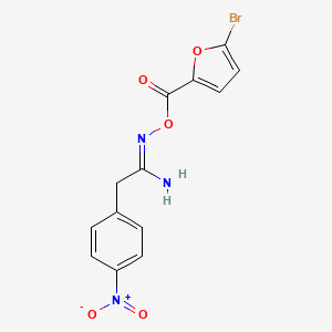 molecular formula C13H10BrN3O5 B5869450 N'-[(5-bromo-2-furoyl)oxy]-2-(4-nitrophenyl)ethanimidamide 