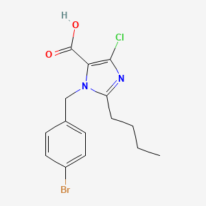 molecular formula C15H16BrClN2O2 B586948 N-(4-Bromobenzyl)-2-butyl-4-chloro-1H-imidazole-5-carboxylic acid CAS No. 1246817-41-3