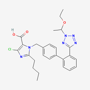 molecular formula C26H29ClN6O3 B586955 N-1-Ethoxyethyl Losartan Carboxylic Acid CAS No. 165276-41-5