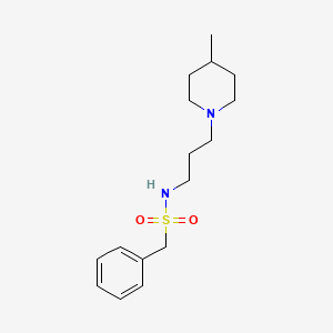 molecular formula C16H26N2O2S B5869589 N-[3-(4-methylpiperidin-1-yl)propyl]-1-phenylmethanesulfonamide 