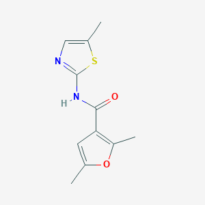 molecular formula C11H12N2O2S B5869722 2,5-dimethyl-N-(5-methyl-1,3-thiazol-2-yl)furan-3-carboxamide 