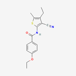molecular formula C17H18N2O2S B5869747 N-(3-cyano-4-ethyl-5-methylthiophen-2-yl)-4-ethoxybenzamide 
