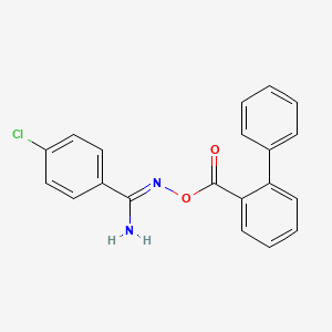 molecular formula C20H15ClN2O2 B5869780 [(Z)-[amino-(4-chlorophenyl)methylidene]amino] 2-phenylbenzoate 
