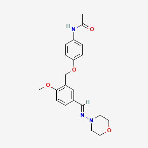 molecular formula C21H25N3O4 B5869793 N~1~-[4-({2-METHOXY-5-[(MORPHOLINOIMINO)METHYL]BENZYL}OXY)PHENYL]ACETAMIDE 