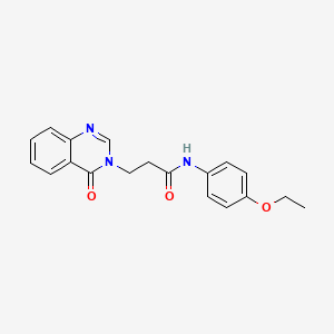 molecular formula C19H19N3O3 B5869798 N-(4-ethoxyphenyl)-3-(4-oxoquinazolin-3(4H)-yl)propanamide 
