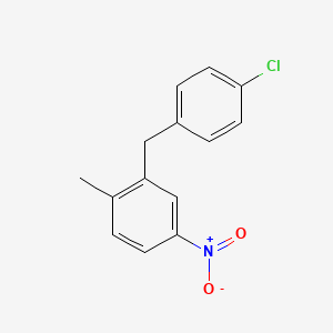 molecular formula C14H12ClNO2 B5869844 2-[(4-Chlorophenyl)methyl]-1-methyl-4-nitrobenzene 