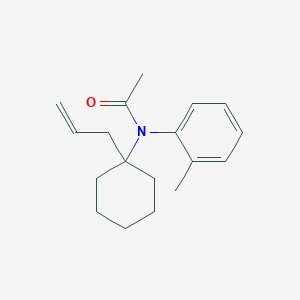 molecular formula C18H25NO B5869864 N-(2-methylphenyl)-N-[1-(prop-2-en-1-yl)cyclohexyl]acetamide CAS No. 5799-77-9