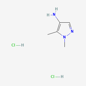 molecular formula C5H11Cl2N3 B586994 1,5-Dimethyl-1H-pyrazol-4-amine dihydrochloride CAS No. 1189950-55-7