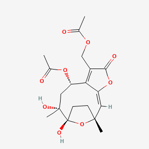 molecular formula C19H24O9 B586998 Diacetylpiptocarphol 