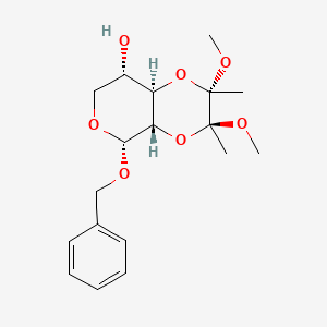 (2S,3S,4aS,5R,8S,8aR)-5-(Benzyloxy)-2,3-dimethoxy-2,3-dimethylhexahydro-2H-pyrano[3,4-b][1,4]dioxin-8-ol