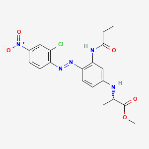 Methyl N-{4-[(E)-(2-chloro-4-nitrophenyl)diazenyl]-3-propanamidophenyl}-L-alaninate