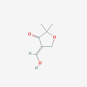 molecular formula C7H10O3 B587016 3(2H)-Furanone, dihydro-4-(hydroxymethylene)-2,2-dimethyl- CAS No. 142996-71-2